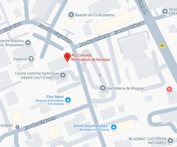 plan d'accès AG Concept Rue des Orfèvres à Blagnac